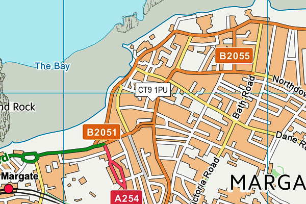 CT9 1PU map - OS VectorMap District (Ordnance Survey)