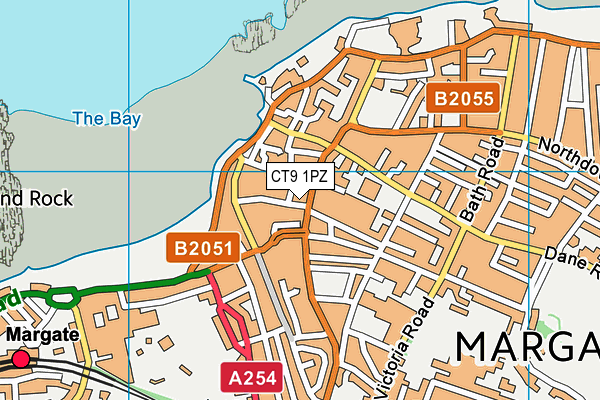 CT9 1PZ map - OS VectorMap District (Ordnance Survey)
