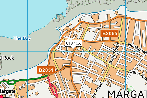 CT9 1QA map - OS VectorMap District (Ordnance Survey)