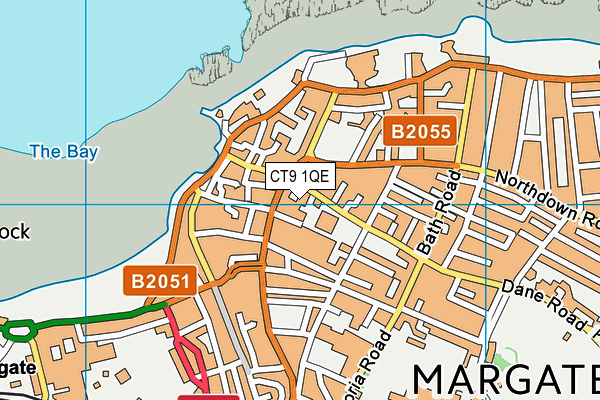 CT9 1QE map - OS VectorMap District (Ordnance Survey)