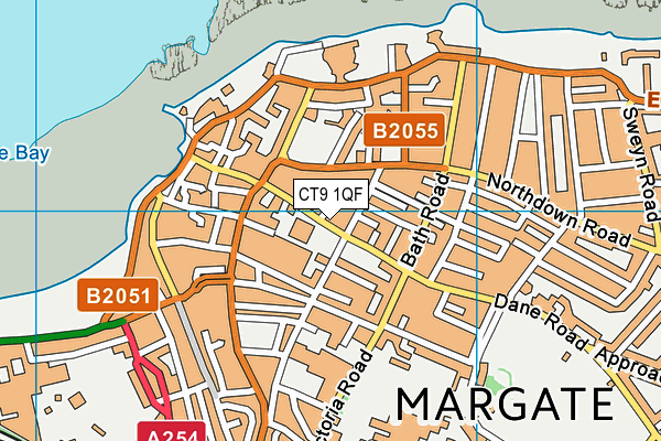 CT9 1QF map - OS VectorMap District (Ordnance Survey)