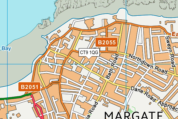 CT9 1QG map - OS VectorMap District (Ordnance Survey)