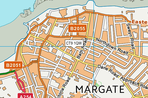CT9 1QW map - OS VectorMap District (Ordnance Survey)