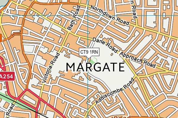 CT9 1RN map - OS VectorMap District (Ordnance Survey)