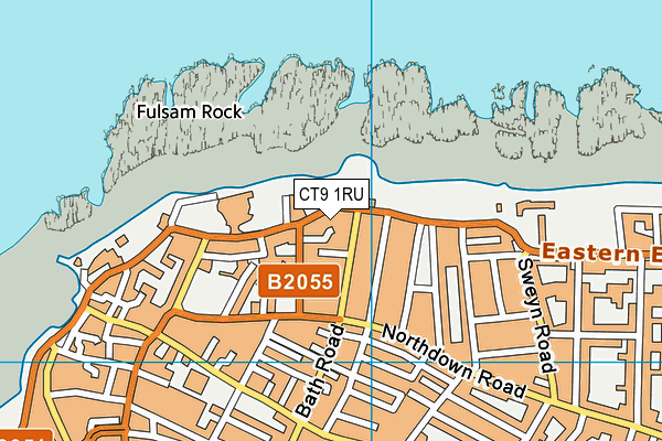 CT9 1RU map - OS VectorMap District (Ordnance Survey)