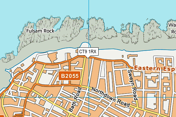 CT9 1RX map - OS VectorMap District (Ordnance Survey)