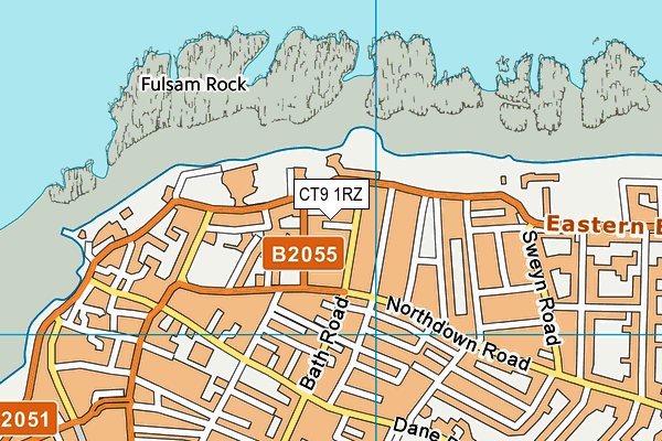 CT9 1RZ map - OS VectorMap District (Ordnance Survey)