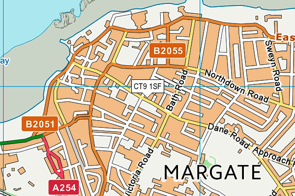 CT9 1SF map - OS VectorMap District (Ordnance Survey)