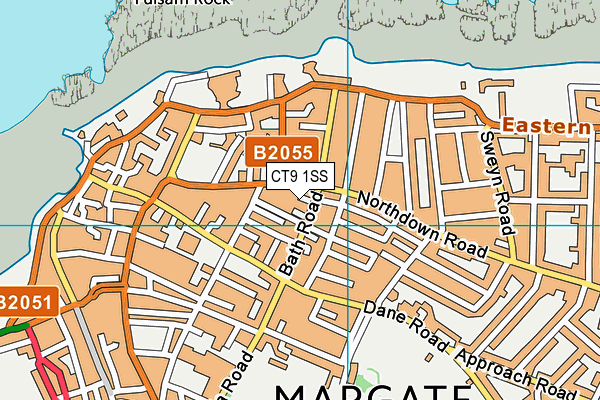 CT9 1SS map - OS VectorMap District (Ordnance Survey)