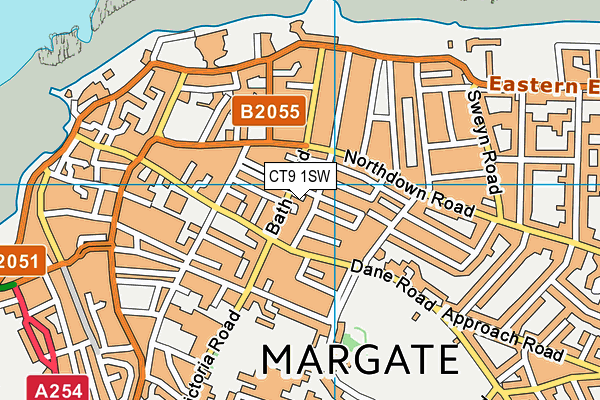 CT9 1SW map - OS VectorMap District (Ordnance Survey)