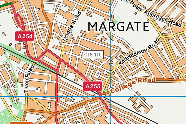 CT9 1TL map - OS VectorMap District (Ordnance Survey)