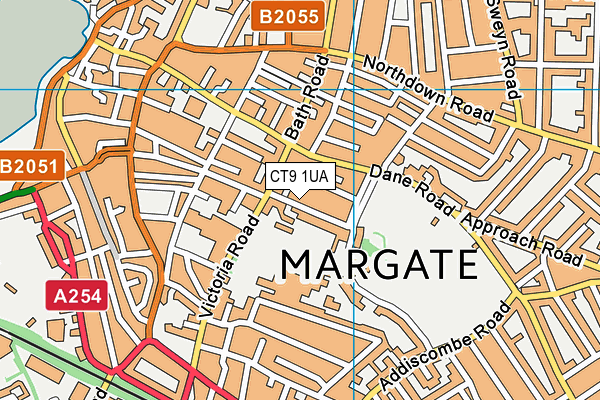 CT9 1UA map - OS VectorMap District (Ordnance Survey)