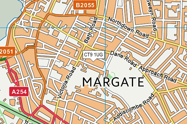 CT9 1UG map - OS VectorMap District (Ordnance Survey)