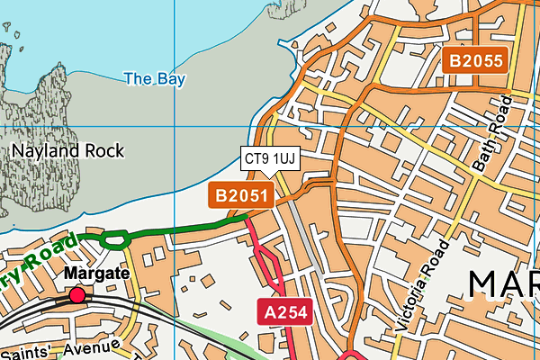 Map of 10 ALBERT TERRACE MARGATE LTD. at district scale