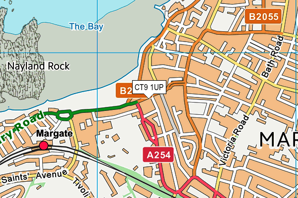 CT9 1UP map - OS VectorMap District (Ordnance Survey)