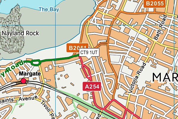 CT9 1UT map - OS VectorMap District (Ordnance Survey)