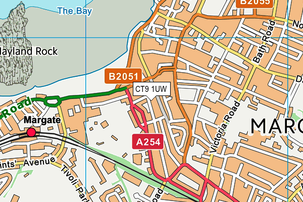 CT9 1UW map - OS VectorMap District (Ordnance Survey)