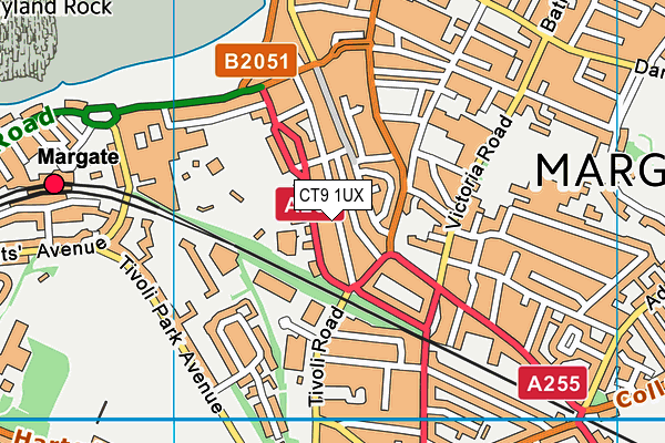 CT9 1UX map - OS VectorMap District (Ordnance Survey)