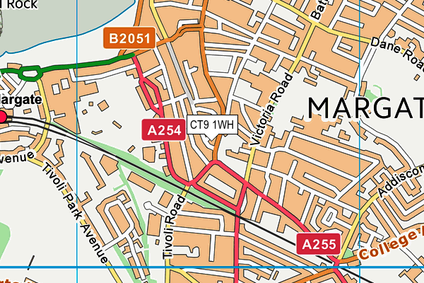 CT9 1WH map - OS VectorMap District (Ordnance Survey)
