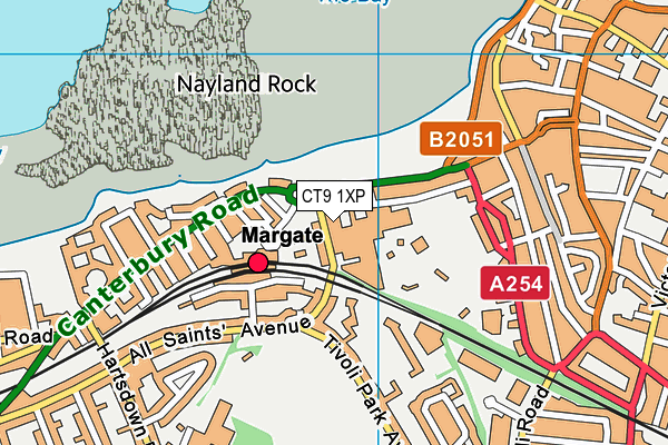 CT9 1XP map - OS VectorMap District (Ordnance Survey)