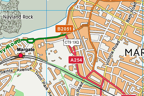 CT9 1XQ map - OS VectorMap District (Ordnance Survey)