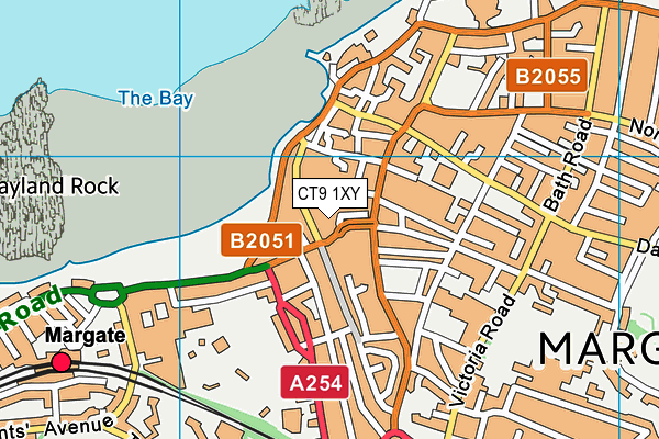 CT9 1XY map - OS VectorMap District (Ordnance Survey)