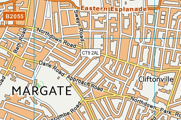 CT9 2AL map - OS VectorMap District (Ordnance Survey)