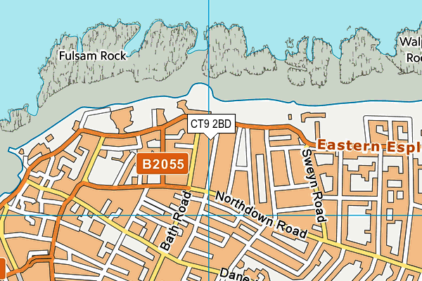 CT9 2BD map - OS VectorMap District (Ordnance Survey)