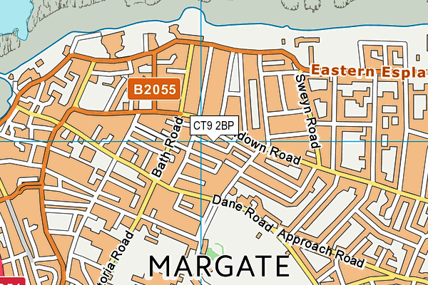 CT9 2BP map - OS VectorMap District (Ordnance Survey)