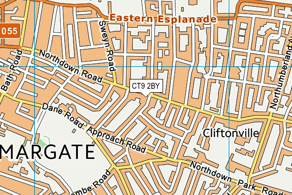 CT9 2BY map - OS VectorMap District (Ordnance Survey)