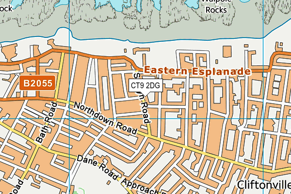 CT9 2DG map - OS VectorMap District (Ordnance Survey)