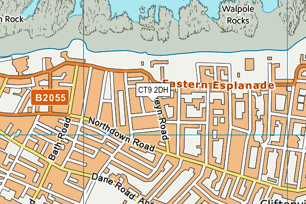 CT9 2DH map - OS VectorMap District (Ordnance Survey)