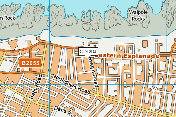 CT9 2DJ map - OS VectorMap District (Ordnance Survey)