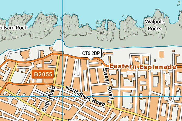 CT9 2DP map - OS VectorMap District (Ordnance Survey)
