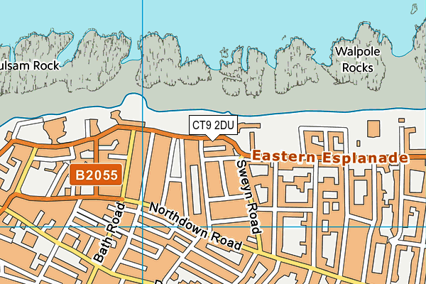 CT9 2DU map - OS VectorMap District (Ordnance Survey)