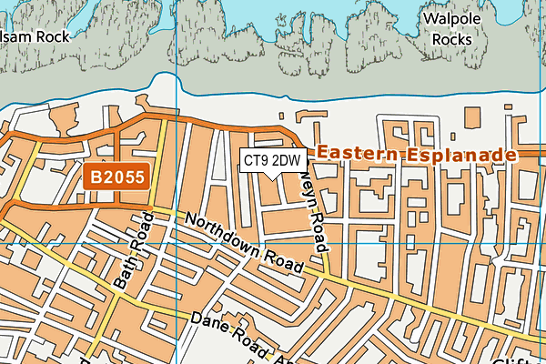 CT9 2DW map - OS VectorMap District (Ordnance Survey)