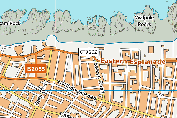 CT9 2DZ map - OS VectorMap District (Ordnance Survey)