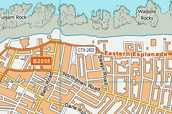 CT9 2ED map - OS VectorMap District (Ordnance Survey)