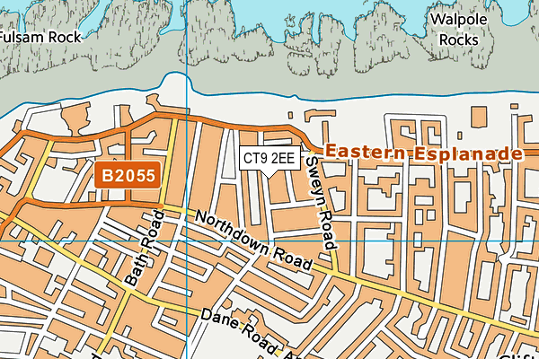 CT9 2EE map - OS VectorMap District (Ordnance Survey)