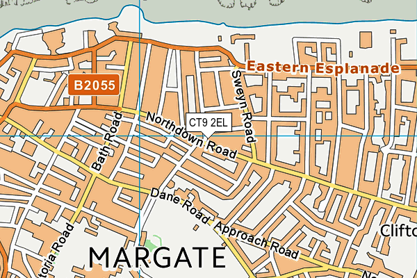 CT9 2EL map - OS VectorMap District (Ordnance Survey)