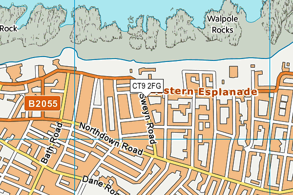 CT9 2FG map - OS VectorMap District (Ordnance Survey)