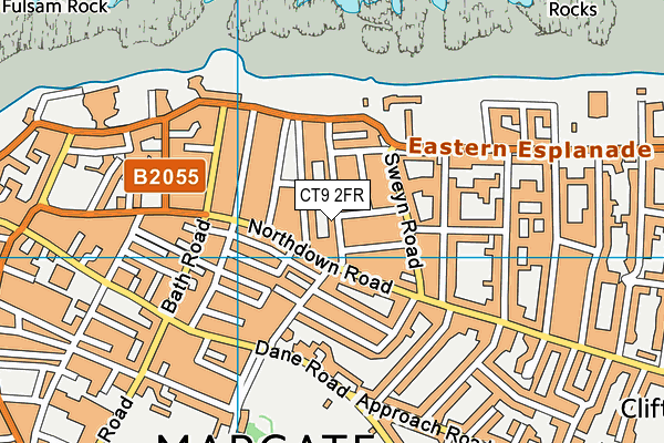 CT9 2FR map - OS VectorMap District (Ordnance Survey)