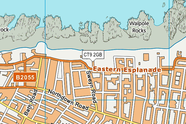 CT9 2GB map - OS VectorMap District (Ordnance Survey)