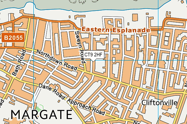 CT9 2HF map - OS VectorMap District (Ordnance Survey)