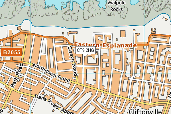 CT9 2HG map - OS VectorMap District (Ordnance Survey)