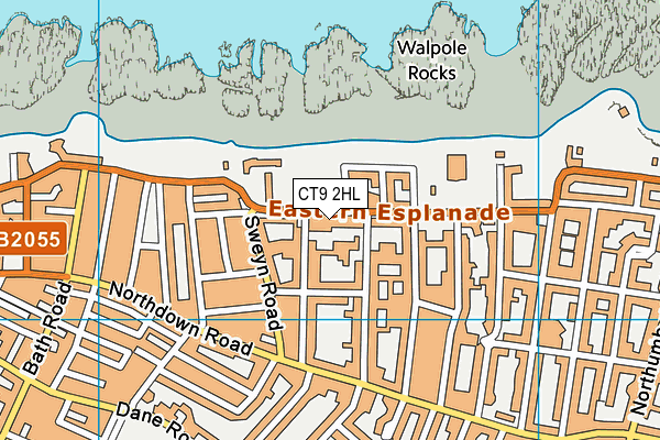 CT9 2HL map - OS VectorMap District (Ordnance Survey)
