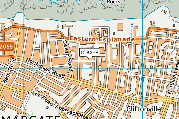 CT9 2HP map - OS VectorMap District (Ordnance Survey)