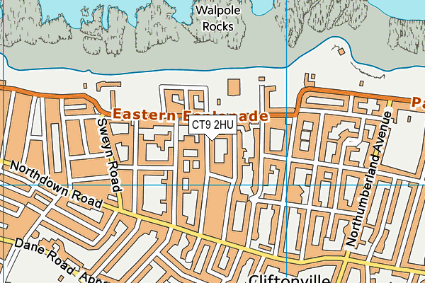 CT9 2HU map - OS VectorMap District (Ordnance Survey)