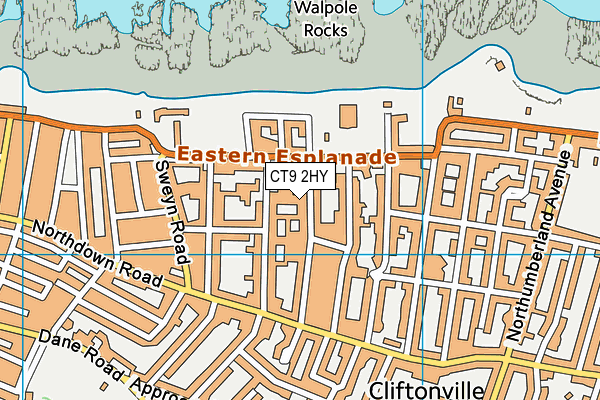 CT9 2HY map - OS VectorMap District (Ordnance Survey)