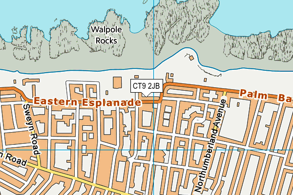 CT9 2JB map - OS VectorMap District (Ordnance Survey)